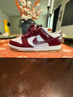 Nike Dunk Low LX "Team Red Croc" size 12 Sneakers