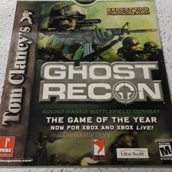 GHOST RECON Original Xbox Video Game Strategy Guide PRIMA Book Tom Clancy War