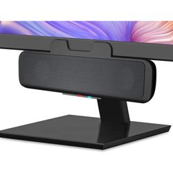 Cyber Acoustics USB & Bluetooth Speaker Bar (CA-2890BT) – USB Powered Speaker with Speakerphone for PC and Bluetooth to Simultaneously Connect to Smar