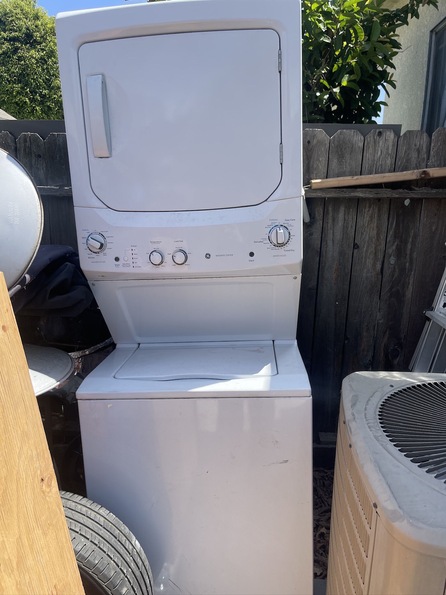 GE Stacked Washer And Dryer. Works Great!