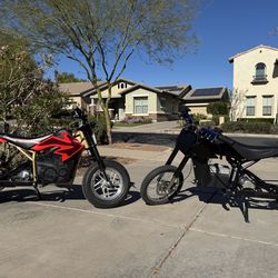 Modded Razor Mx650’s - 49cc pocket chopper and 36v bmx style ebike