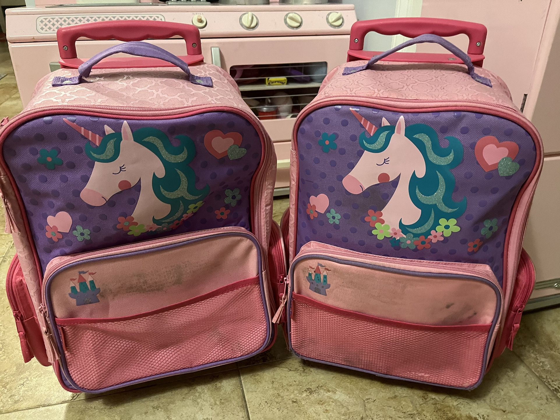 Cute pink unicorn Kid Suitcase