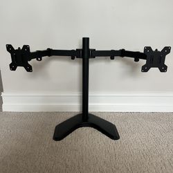 Dual Monitor Desk Stand +Adjustable Night +Swing Arms