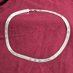 925 Silver Herringbone Necklace/Chain