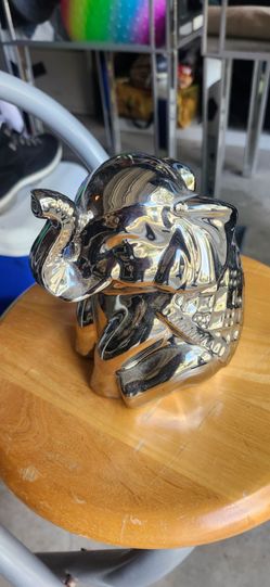 Chrome Anatomical Heart Sculpture