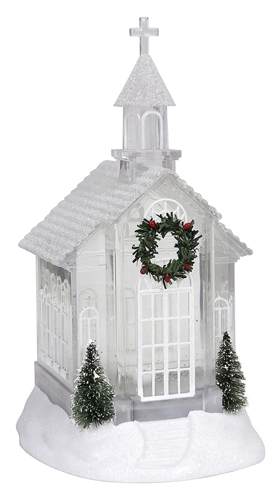 Lighted glitter church