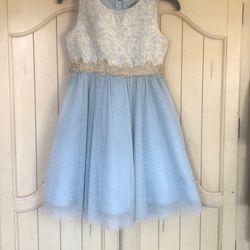 Blue And Gold Girls 10 Dress