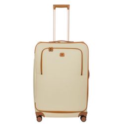 BRIC’S Firenze Designer Luggage – 32” Large Spinner Cream Color, USED