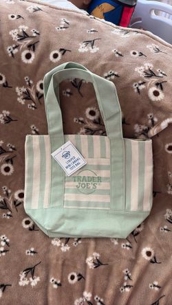 Green stripped Trader Joe’s bag