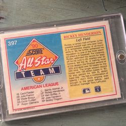 Ricky Henderson Ball And Card 