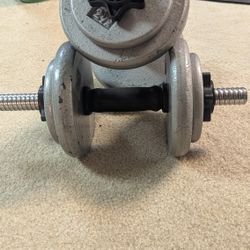 Loadable Dumbbell, 1" Plates, Sold As Set