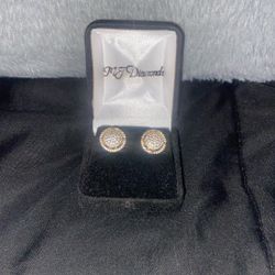 Gold Plated Diamond Ear Rings. 