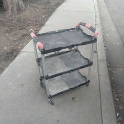 Folding Utility Cart With Locking Wheels
