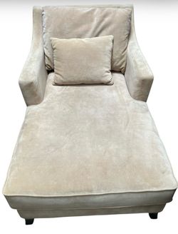 Jonathan Louis Berkley Beige Chaise Lounge