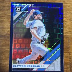 2019 Donruss Short Print Clayton Kershaw Optic Blue Pandora #99