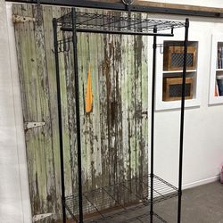 Metal Clothes Rack And Shelving 