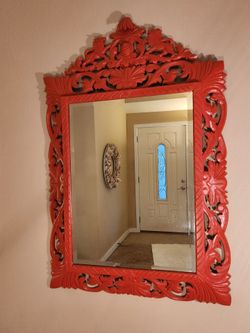 Large framed mirror