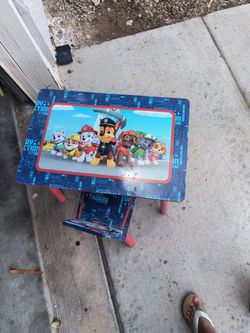 Kids table one chair