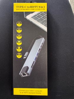 Type-C to HDTV 8 in 1 adapter