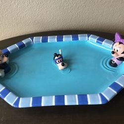 Vintage Disney Mickey Mouse Ceramic Pool Party Platter