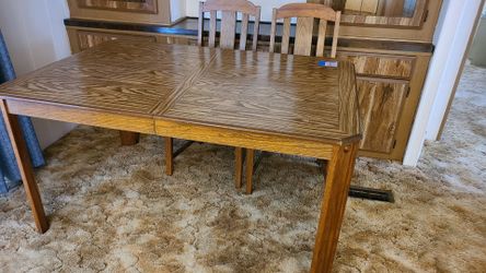 Solid wood table and chairs