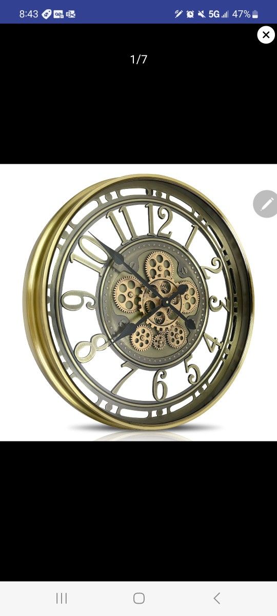 Real Gear Moving Clock