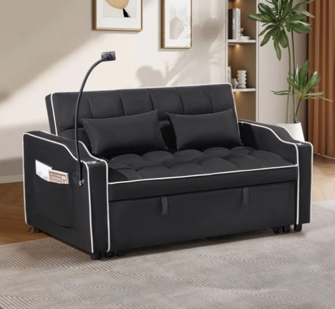 3-in-1 Convertible Sofa bed, Foldable Sofa Bed, Pull-out Bed