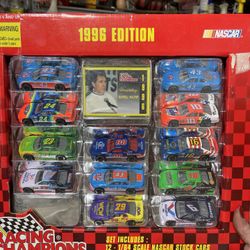 RACING CHAMPIONS~12-1/64 TH SCALE NASCAR SOCK CARS/ WITH MATCHING CARDS