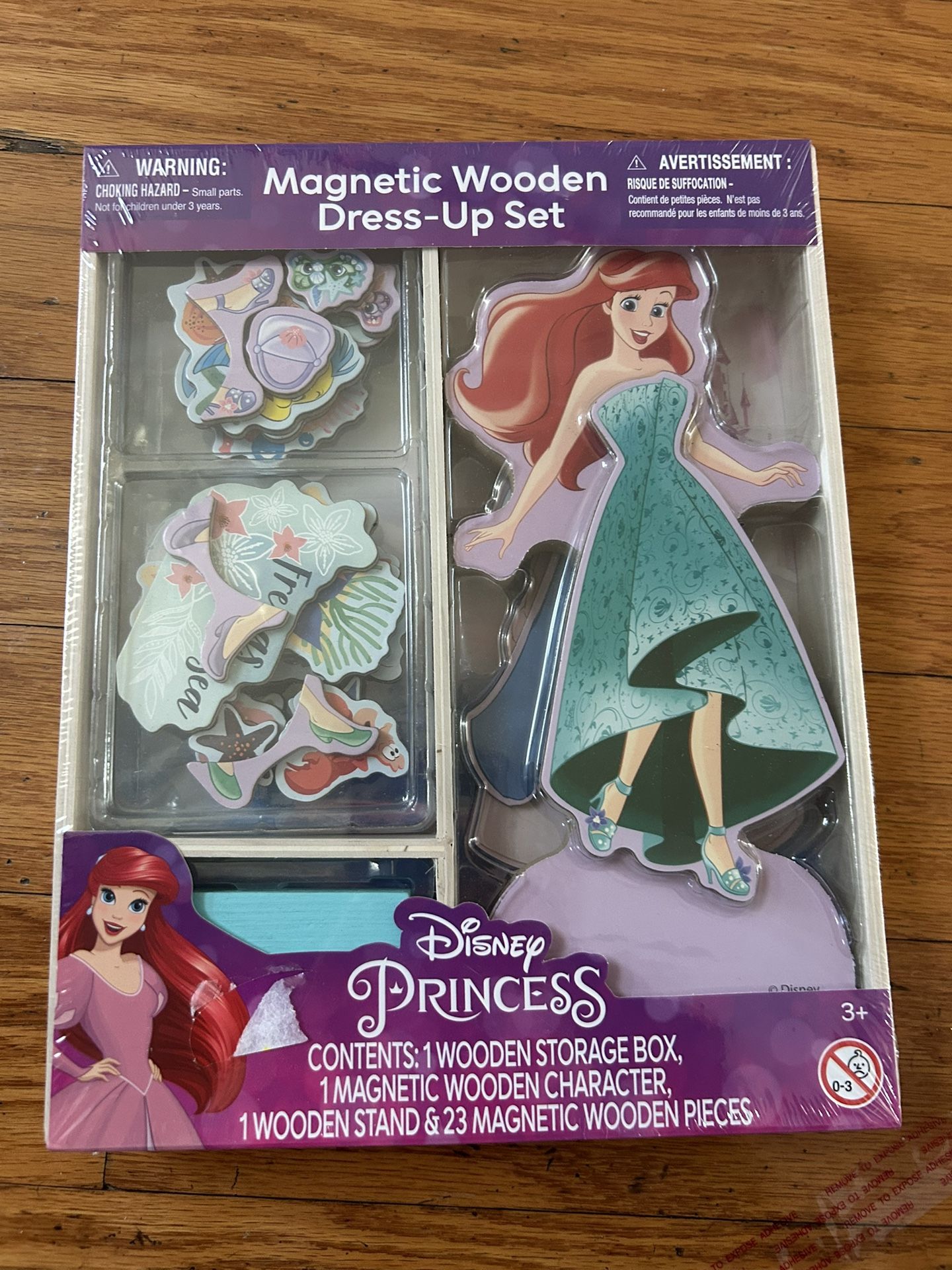 NWT Disney Princess Magnetic Wooden Dress-Up Set