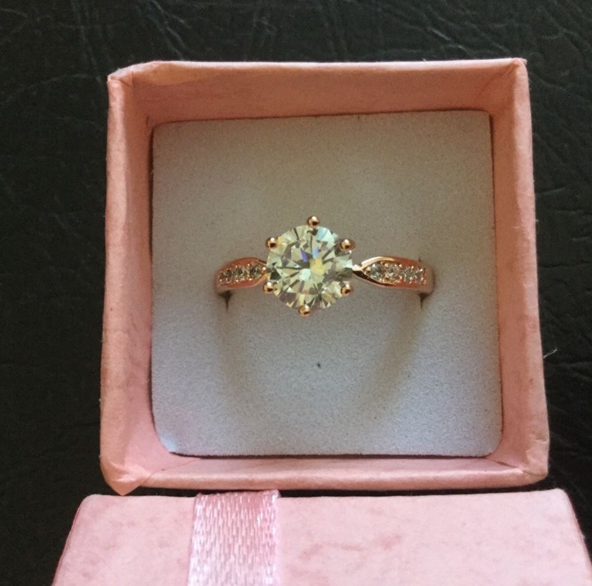 18k Rose Gold Engagement Ring.