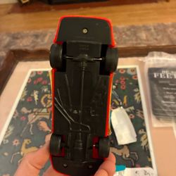 Used 1999 unbranded red thunder bolt vintage nascar style toy