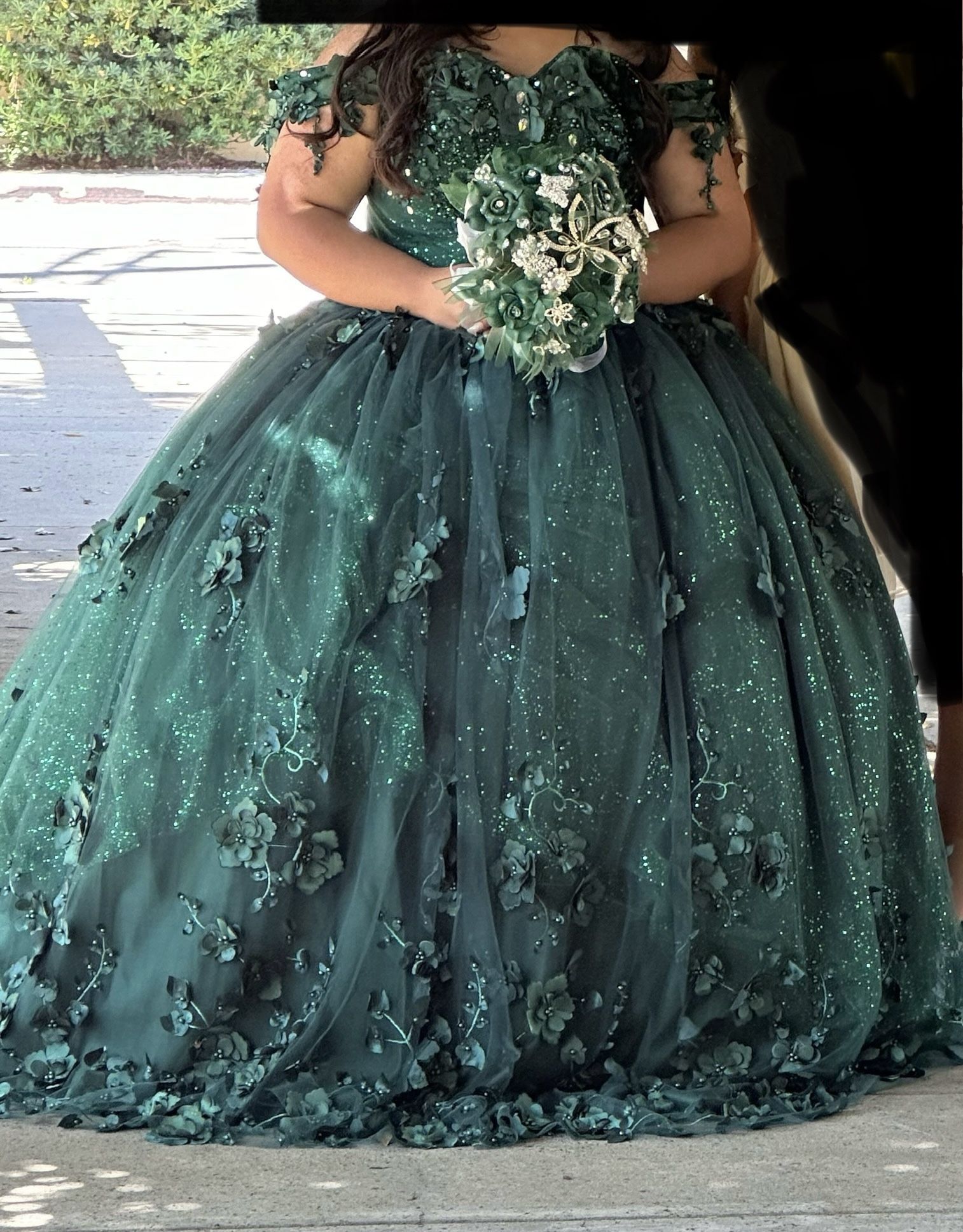 Forest Green Quinceañera Dress