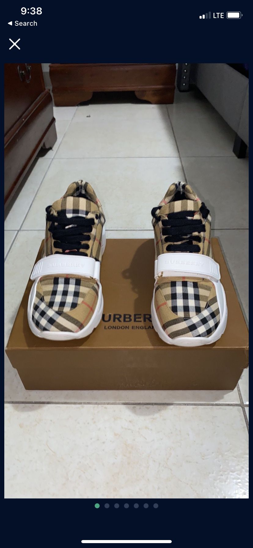 Burberry  Vintage Check Cotton Sneakers