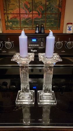 Awesome Contemporary Lead Crystal Candle Holders