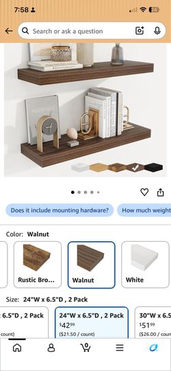 Large floating shelves