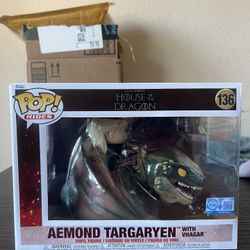 NEW IN HAND EXCLUSIVE Aemond Targaryen w/ Vhagar Funko Pop RIDE #136 Dragon GOT