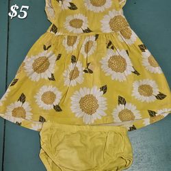 12m girls sunflower dress
