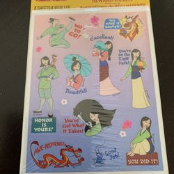 DISNEY’s MULAN STICKER NEW  PACKAGE OF 8 SHEETS BY HALLMARK ASKING $5 FOR IT 