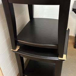 BLACK END TABLE SET