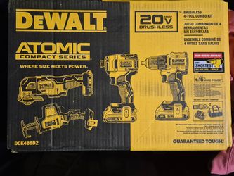 !! TONIGHT ONLY !! DEWALT ATOMIC Compact Series 20V MAX Brushless 4-Tool Combo Kit DCK486D2