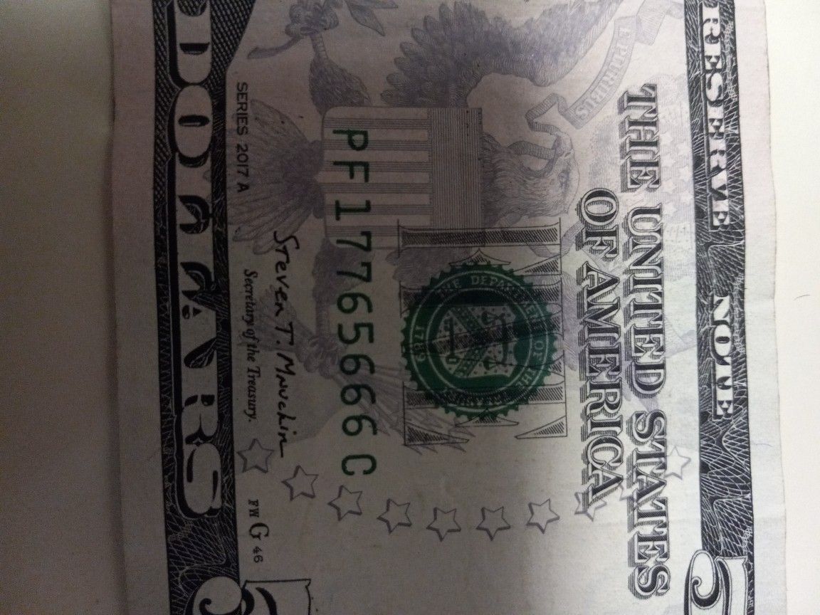 $5 Dollars Bill