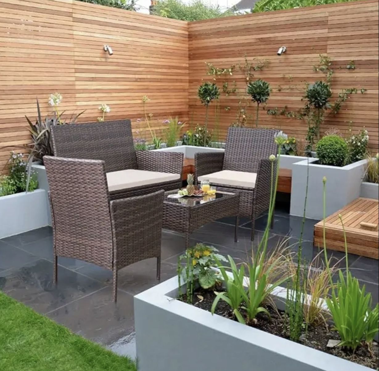 Brand New Brown Patio Set Outdoor Furniture Set 