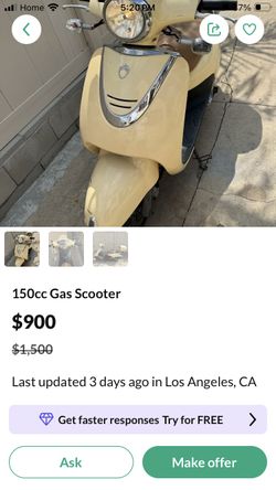150 cc  Scooter 