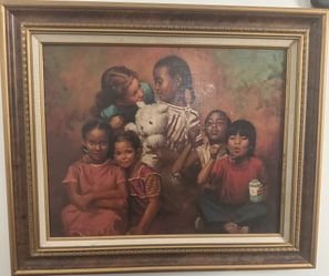 Kids At Play Oil Canvas 25/21