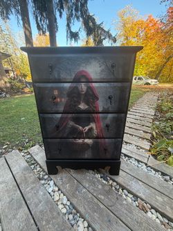 Custom Little Red Riding Hood Gothic 4-Drawer Dresser