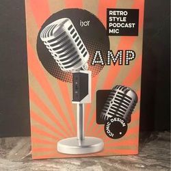 new sealed retro podcast microphone