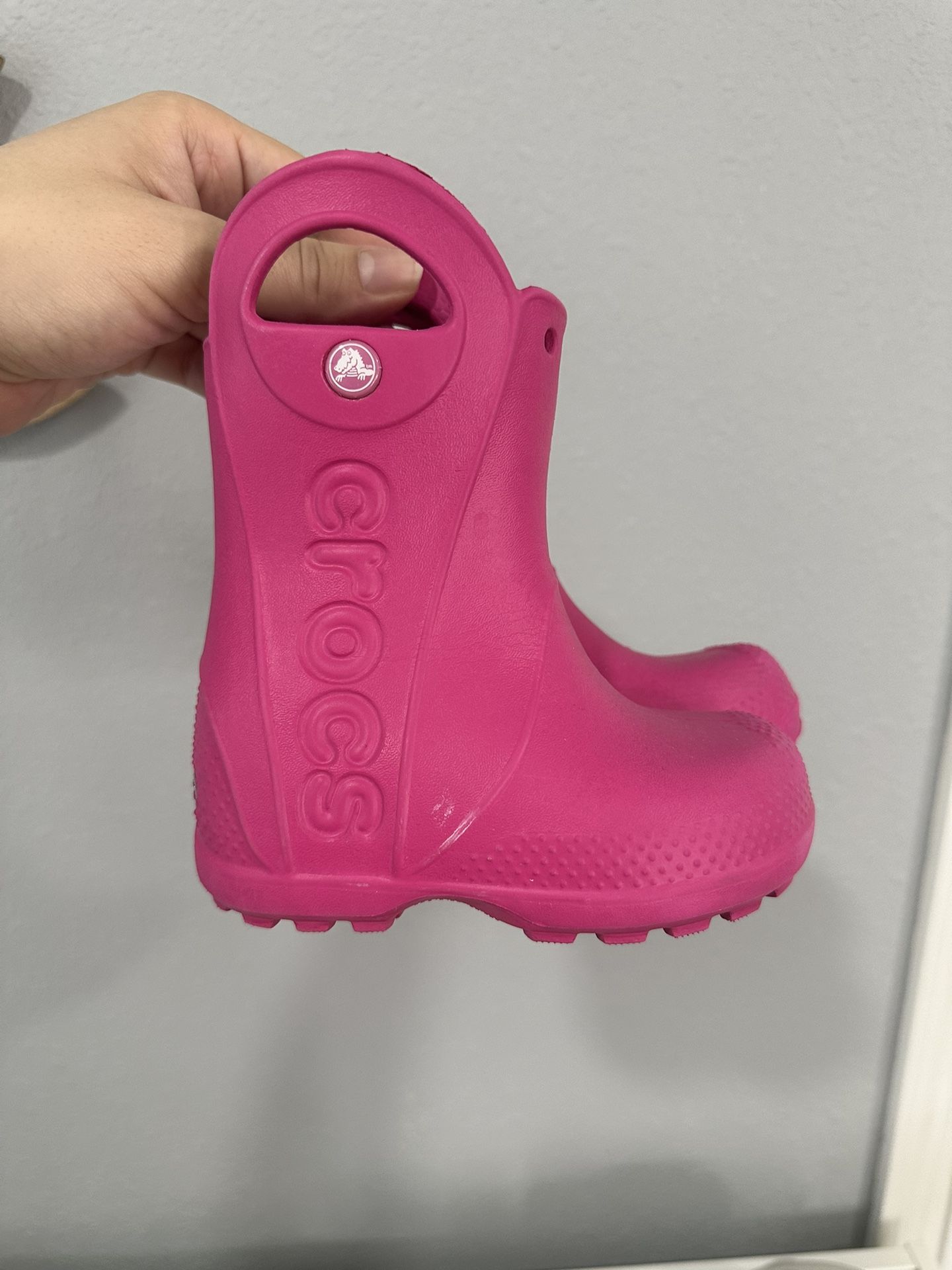 Hot Pink Crocs Rain boots