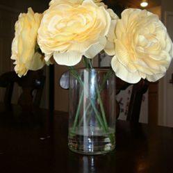 yellow flower vase