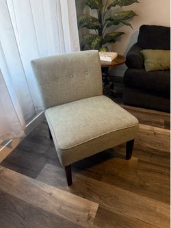 Modern Light Blue/Gray Armless Accent Chair