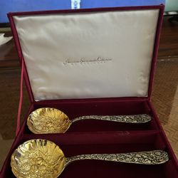 Vintage Silver Plated Serving Spoons 
